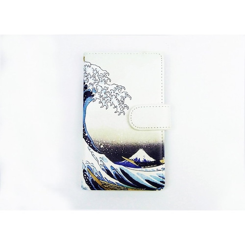 スマホケース手帳型 マルチタイプ 沖波裏