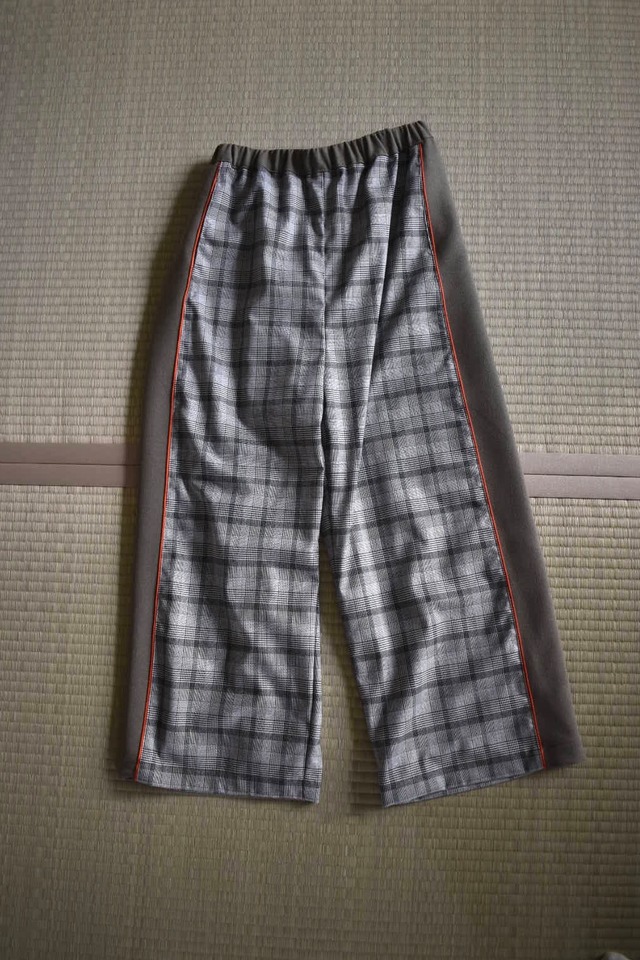 RehersalL check side line pants / gray