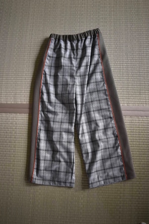 RehersalL check side line pants / gray