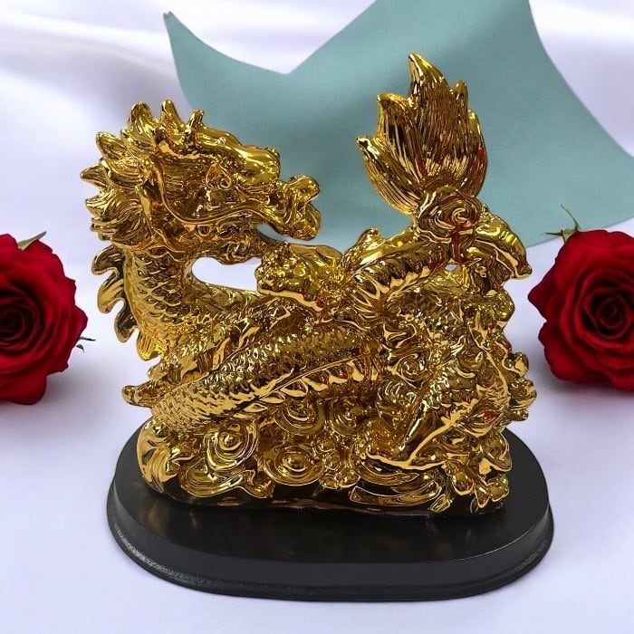 龍 竜 金 ドラゴン 置物 財運 金運アップ 開運 幸運 招福 商売繁盛