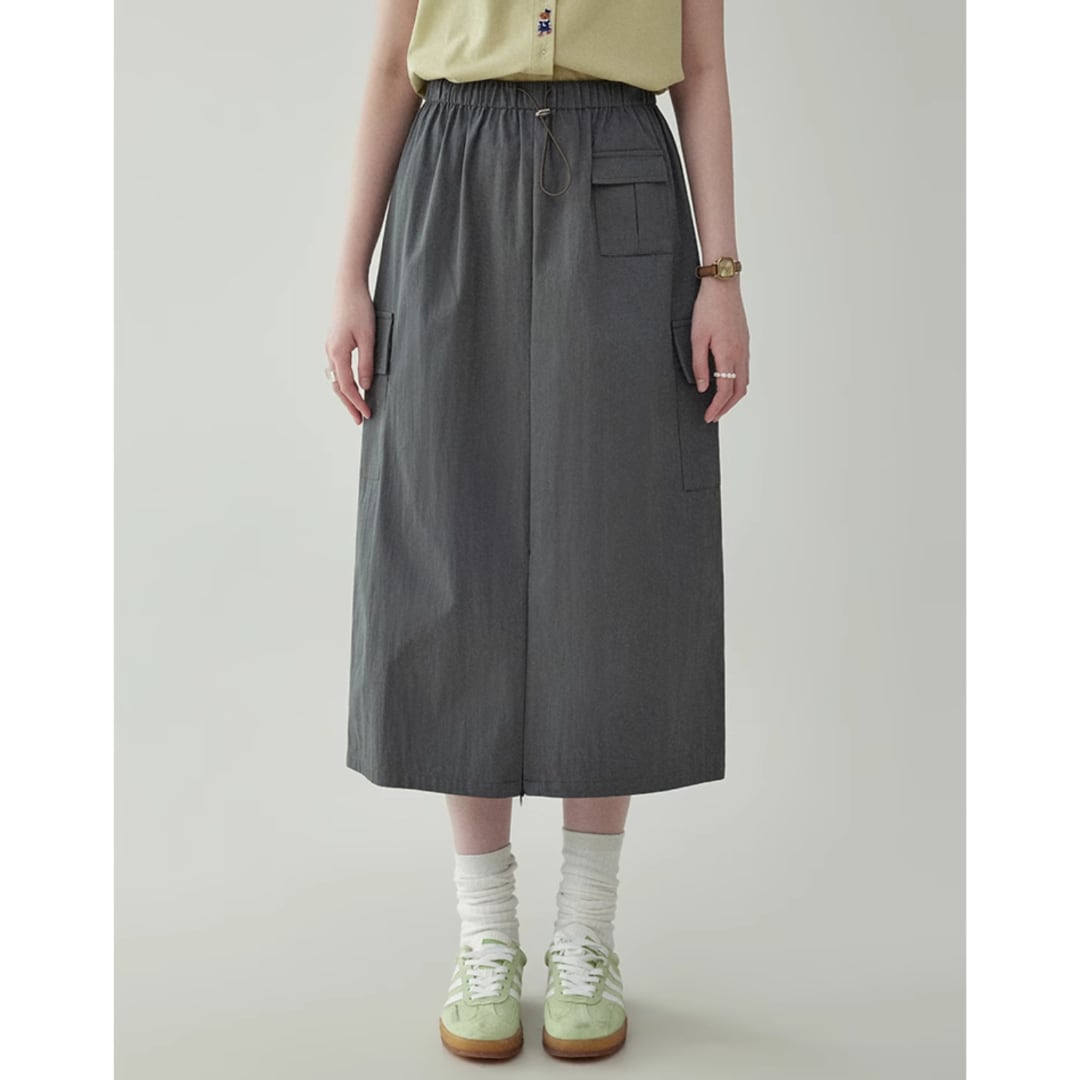 high waist slit skirt