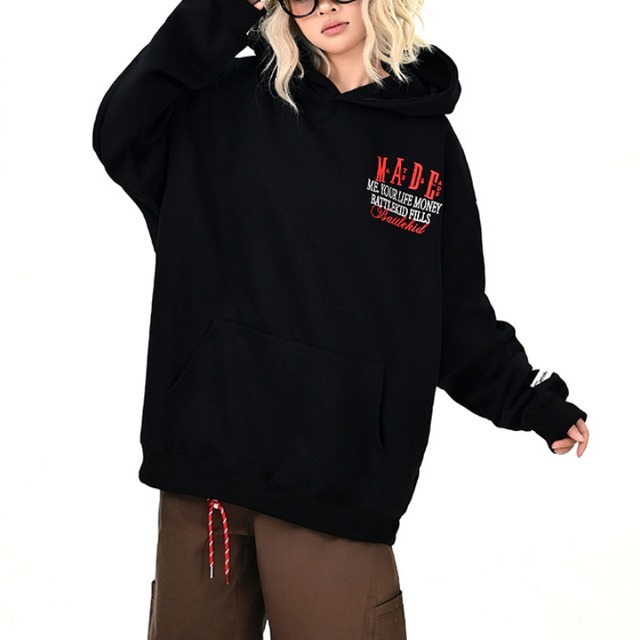 back patch design hoodie　バックワッペンデザインフーディー　J1398