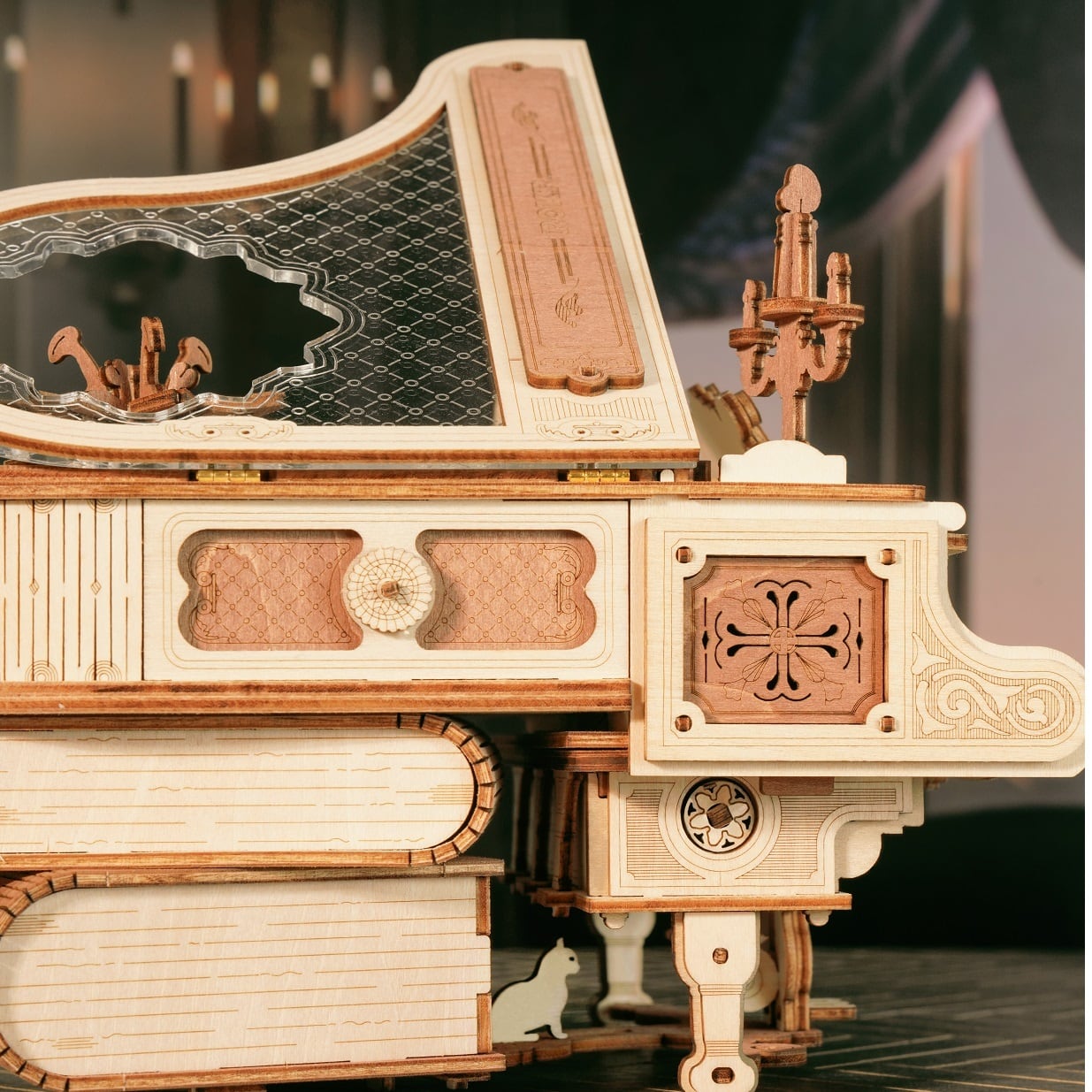 つくるんです オルゴール3Dウッドパズル 魔法のピアノ | 音楽雑貨の店