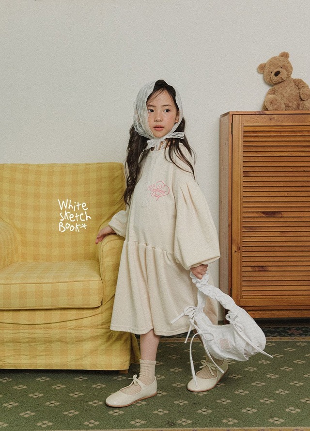 white sketch book［取寄］blooming puff onepiece 26autumn