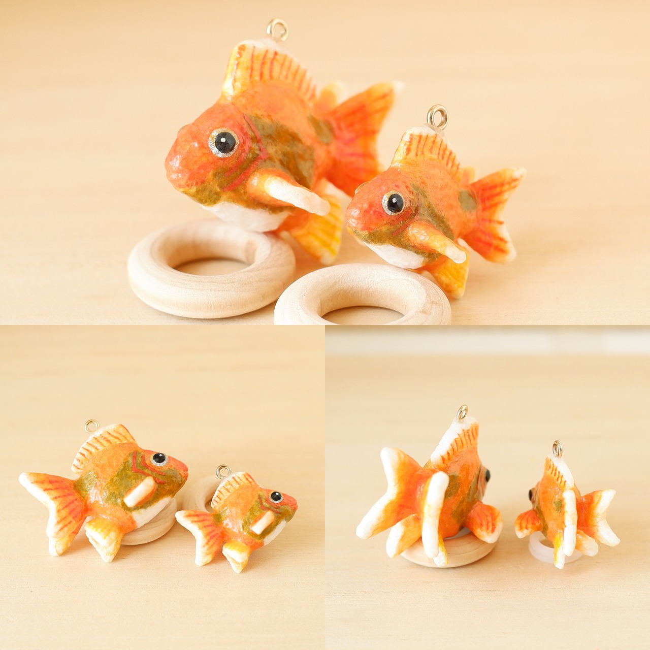 和紙小物/アクセサリー『金魚（リュウキン・琉金）』