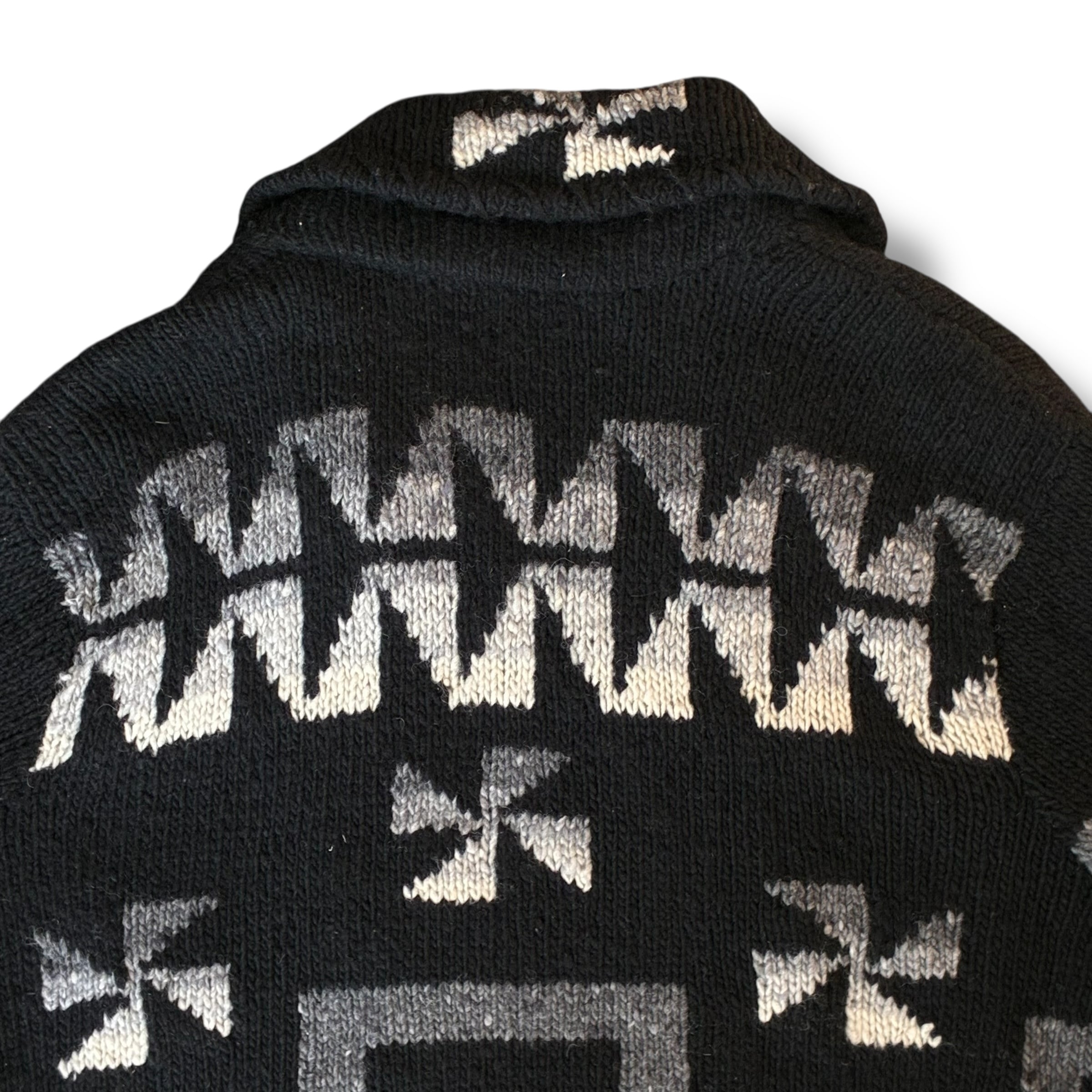 90's Ralph Lauren“ネイティブ柄ガウン“ニット カーディガン ラルフ