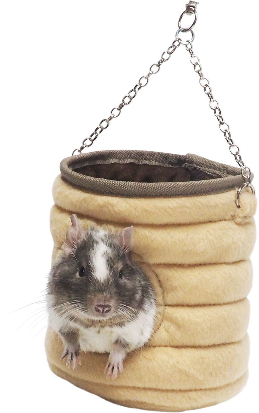 【小動物用品】デグモモたちのバケツ　グリーン/ベージュ