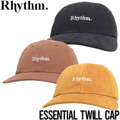 【送料無料】ストラップバックキャップ 帽子 Rhythm リズム ESSENTIAL TWILL CAP 0122M-HW01BLK