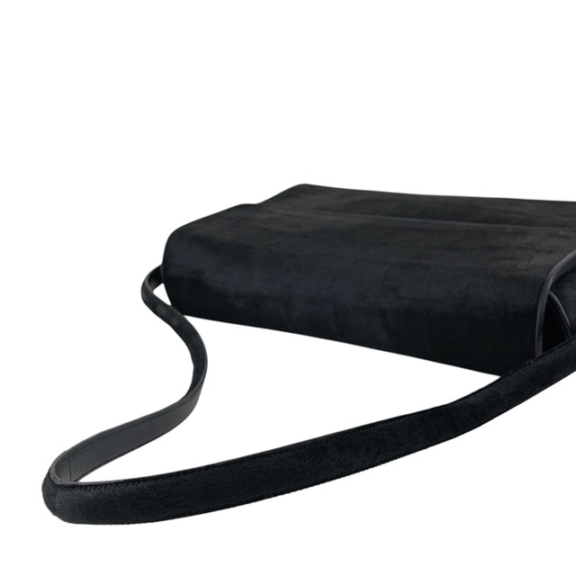 GUCCI グッチ ショルダーバッグ ブラック サイドロゴ ハラコ ワンショルダー vintage ヴィンテージ オールド v7uzb2