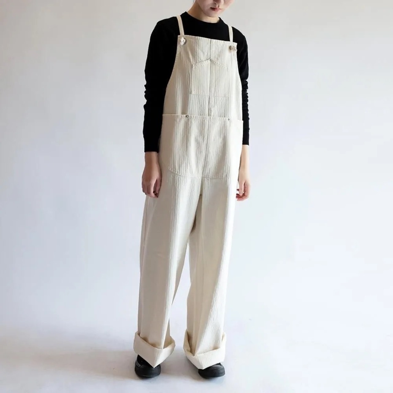 SALOPETTE APRONⅡ BLACK/NAPRON/サロペット/エプロン