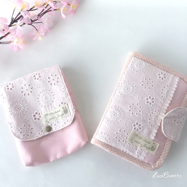 ファスナー付き 薬剤師が作る 大きめお薬手帳ケース ピンクレース 母子手帳ケース マルチケース A6 B6 花布生活 ファスナー付き 薬剤師が作る 大きめお薬手帳ケース ピンクレース 母子手帳ケース マルチケース A6 B6 花布生活