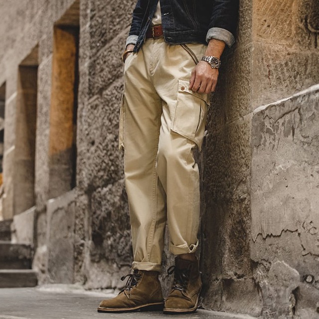 1940s mountain military motif cargo pants 00346