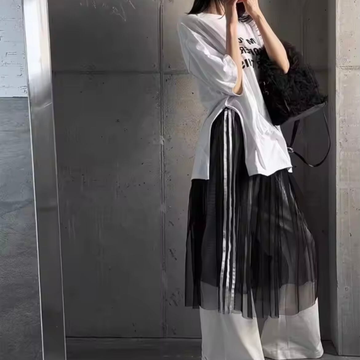 sporty mesh skirt