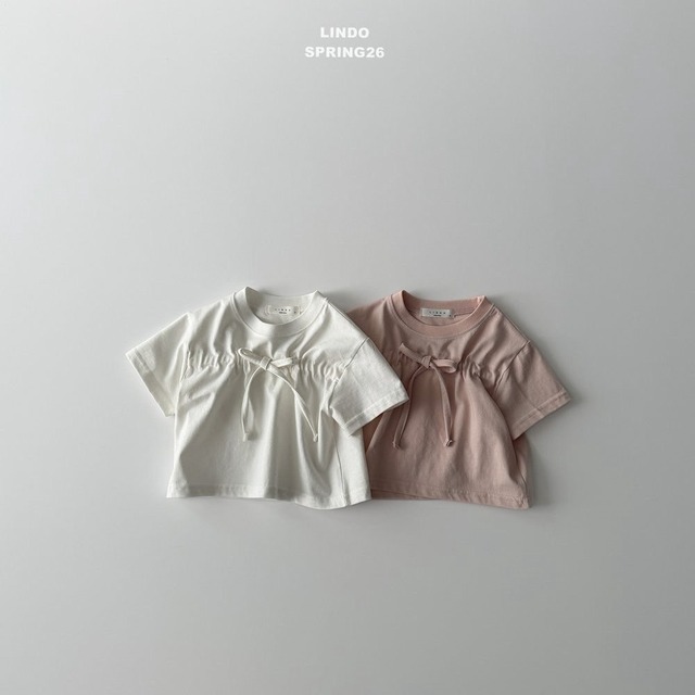 【取寄】lindo｜vivi ribbon tee｜ビビリボンT｜XS-XL｜kids｜26 spring