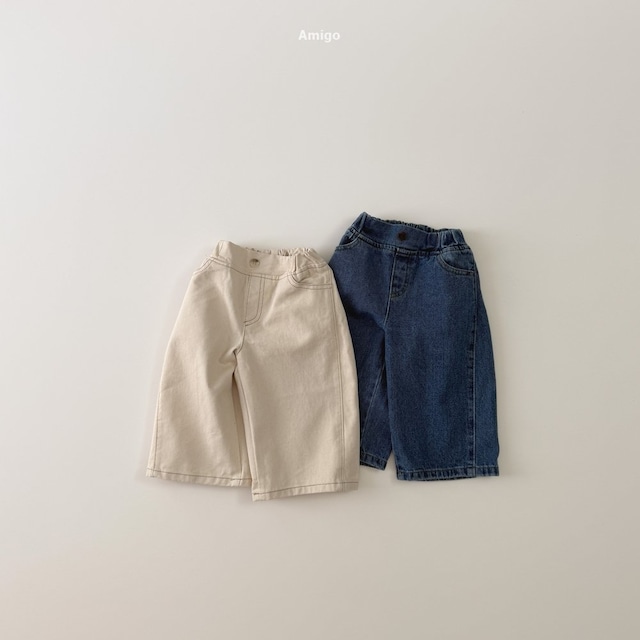 【取寄】amigo|curve denim pants (denim)|カーブデニムパンツ(デニム)|XS-XL|kids|26 autumn