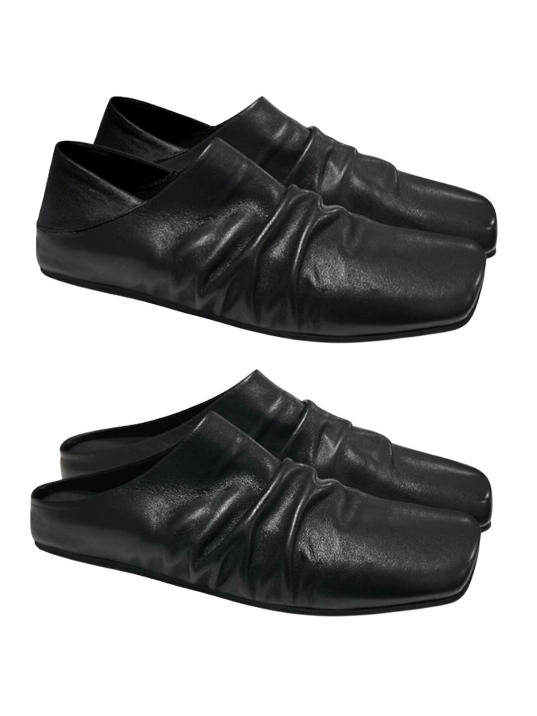 JCAESAR LEATHER GATHER SHOES JCAESAR LEATHER SLIPPER – jcaesarclo