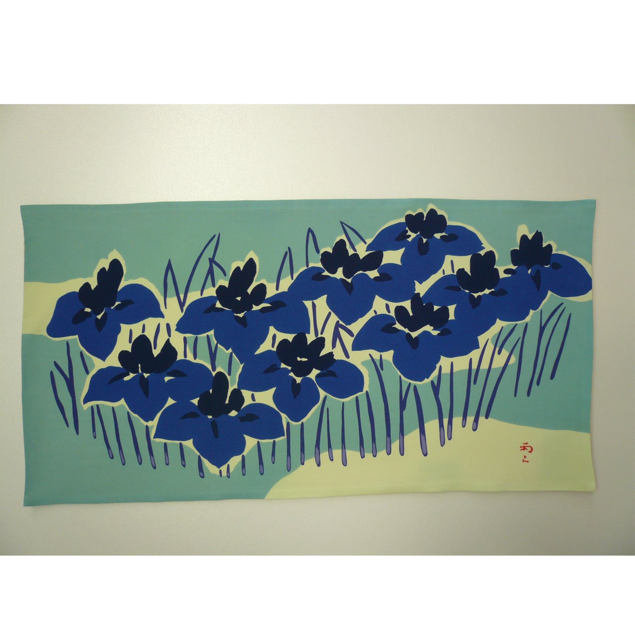 卓布(絹）あやめ/雨山作 | 加賀友禅 友禅ながし館ショップ