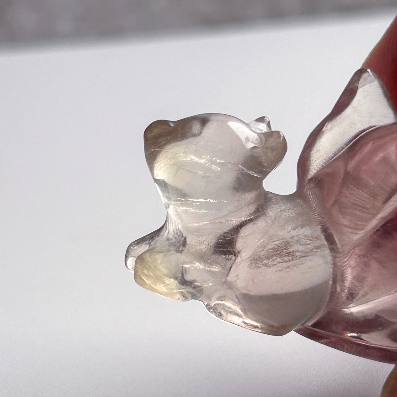 フローライト きつね(九尾)03 カービング * Fluorite * 天然石