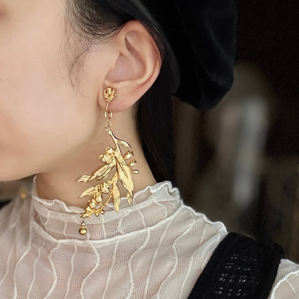 【フランスヴィンテージ】幸運のスズランブローチ 鈴蘭 ミュゲ ゴールドカラー Muguet -gold-【vintage】 | maruo