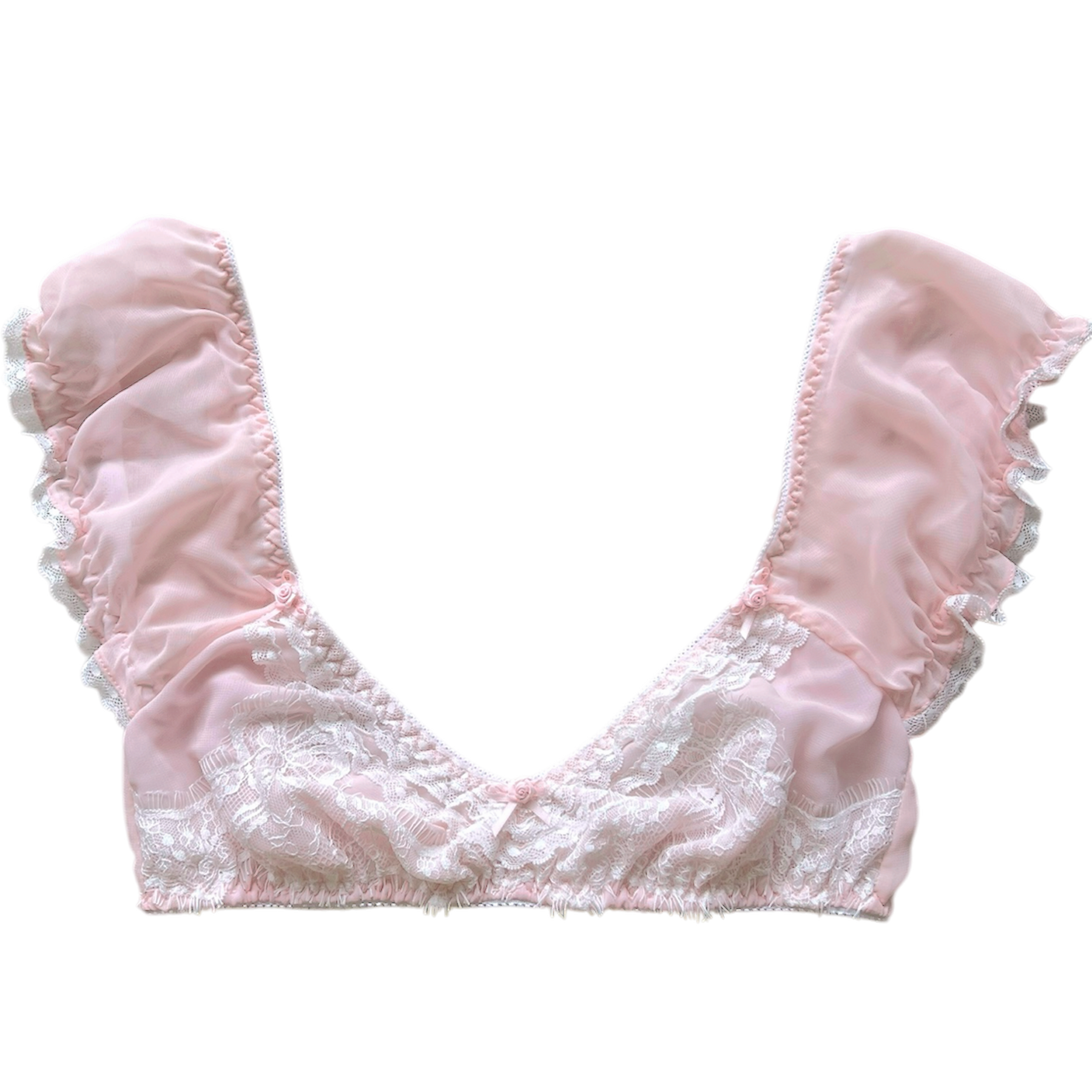 Ribbon lace bra Pink リボンレース ブラ ピンク