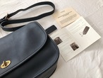 AMERICA 1990’s OLD COACH “Dark Navy Leather” Shoulder bag