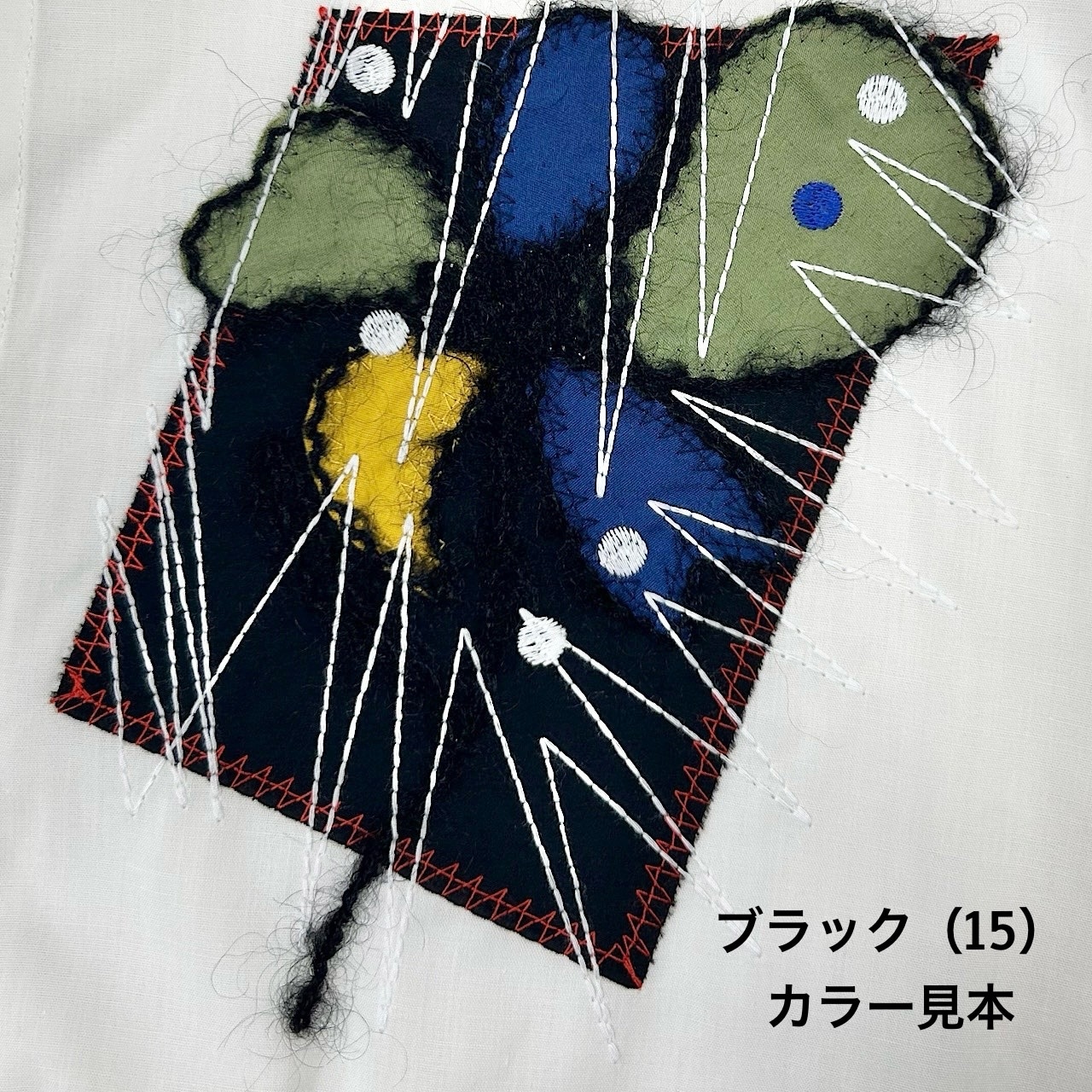 【各ラスト1点】オーガニック綿×毛ローンコンパクト刺繍ブラウス【244-1107】