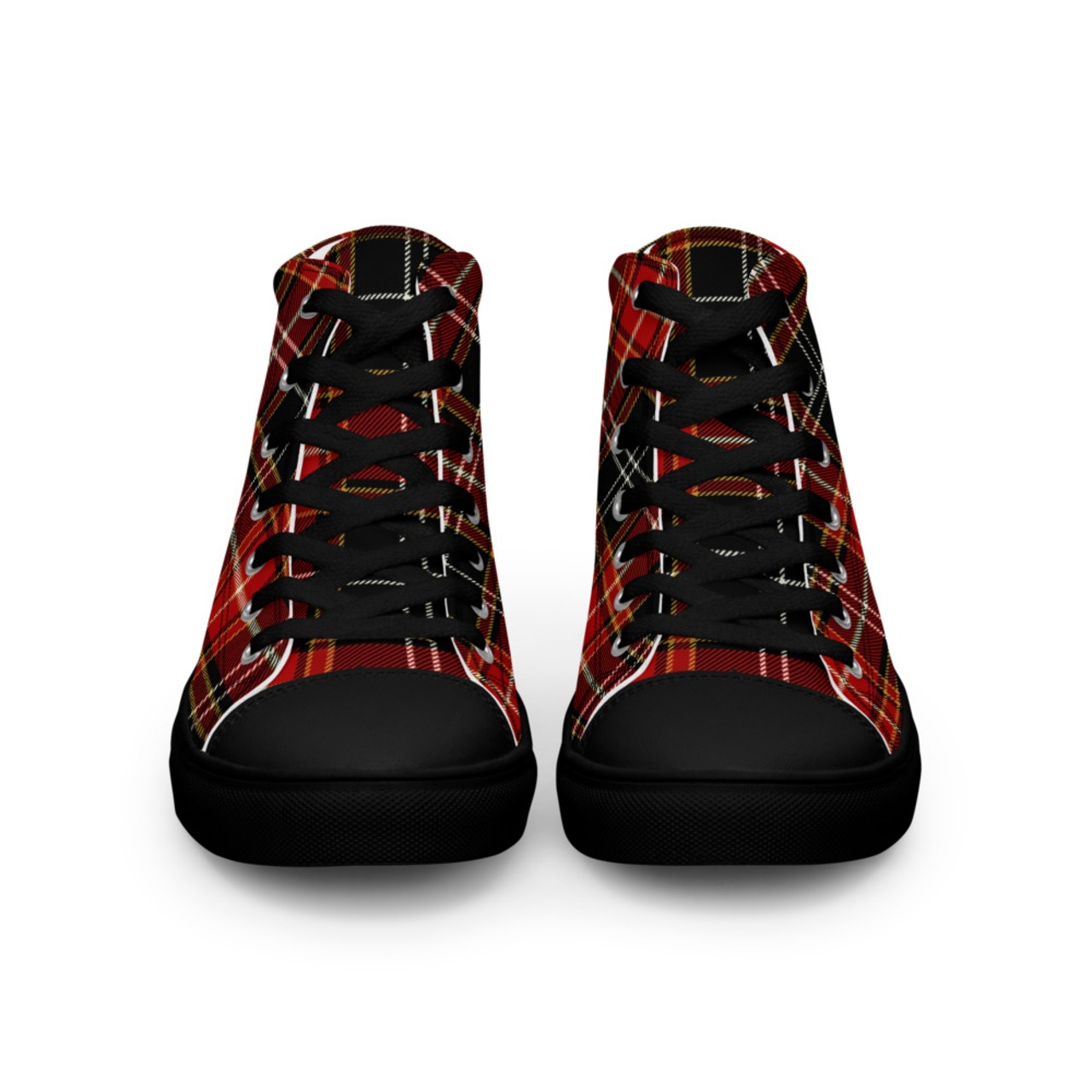 TARTAN WIGGLE High-Top Sneakers -Red- (Women’s)  [S0013]