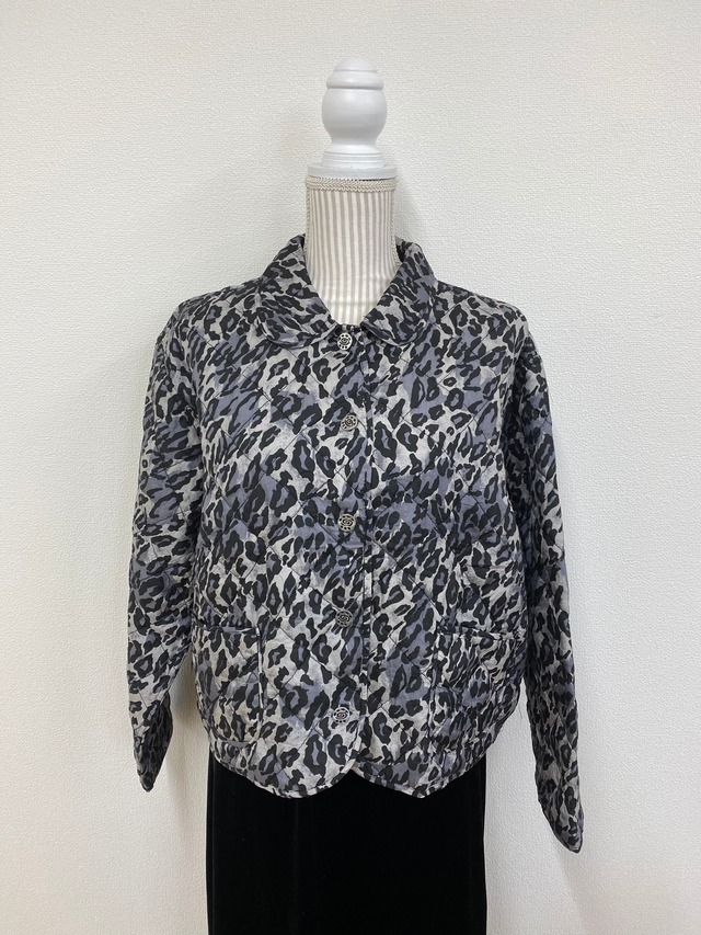 reversible leopard quilting jacket
