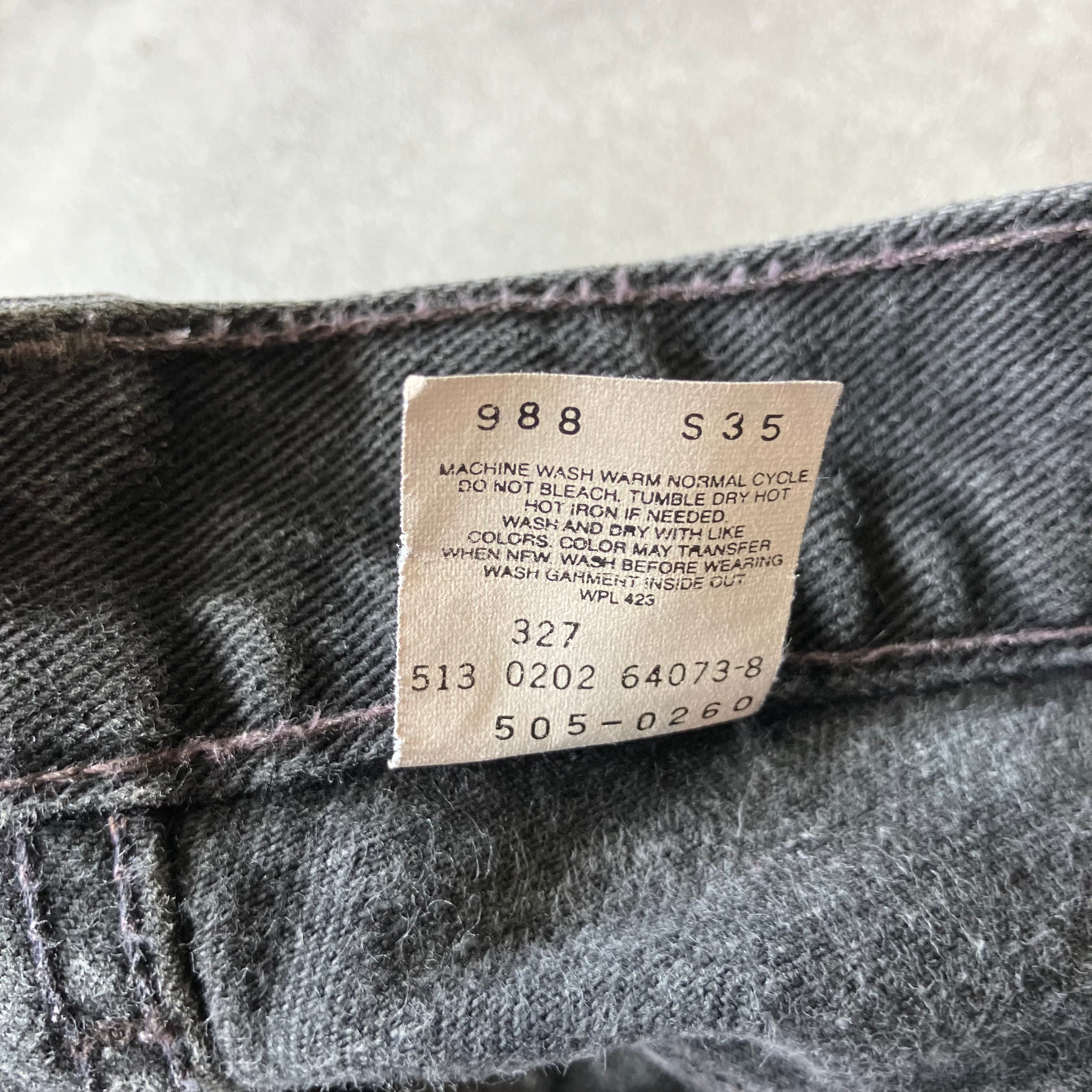 実寸w31l30》Levi's リーバイス 505 00s usa製 ブラックデニム