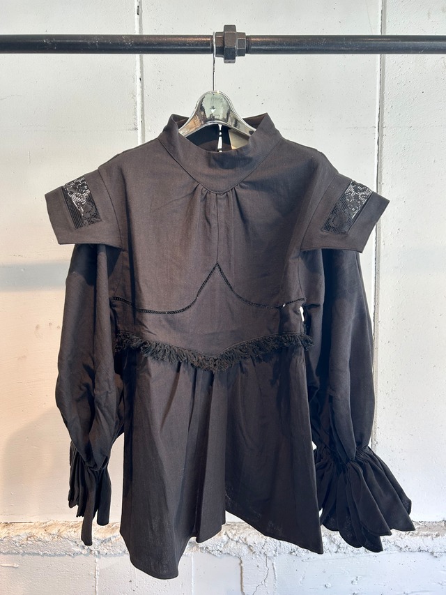 DECOdepuis1985  scalap sleeve lace linen shirts