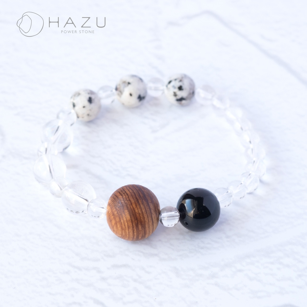 伊勢神宮御山杉の魔除け開運ブレス［伊勢神宮御山杉／伊勢石／モリオン／水晶］