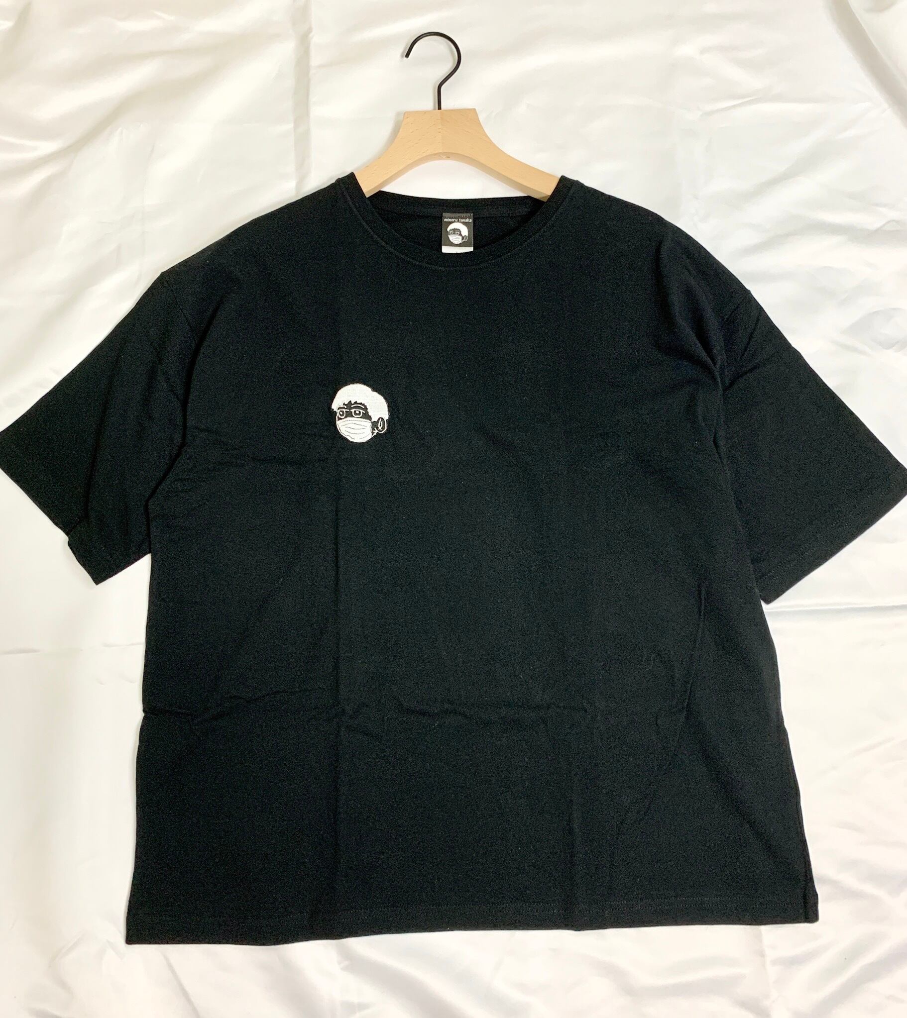 モノクロ田中くんTシャツblack