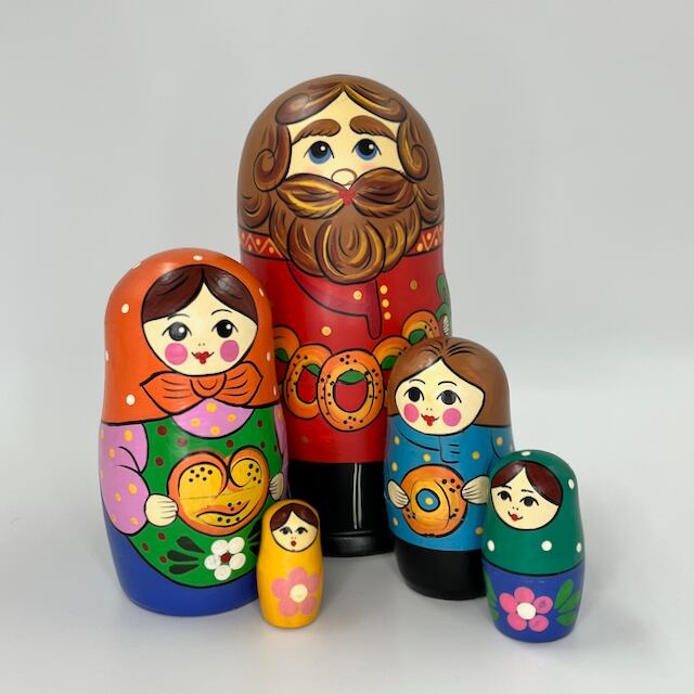SALE】お父さんパン家族マトリョーシカ 5個組 | Romanov Online Shop