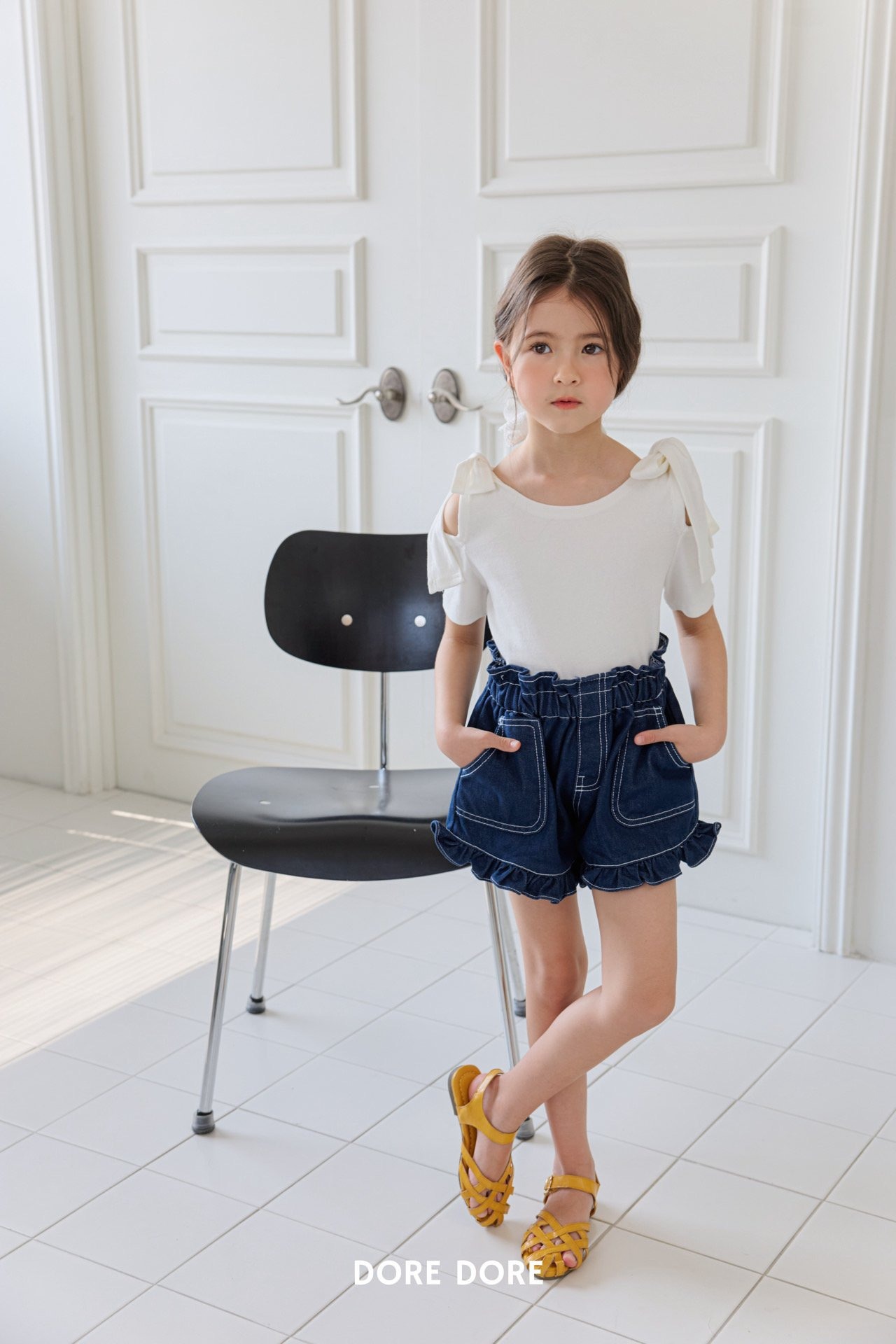 [DOREDORE] Ribbon off-shoulder top (13/15) / [도레도레] 리본오프숄더티 (13/15)
