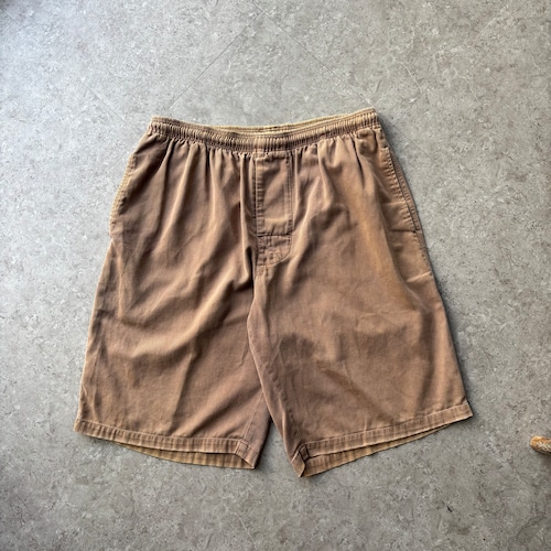 90s STUSSY cotton easy shorts "brown" 【仙台店】