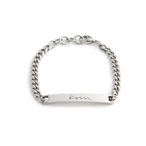Metal plate chain bracelet
