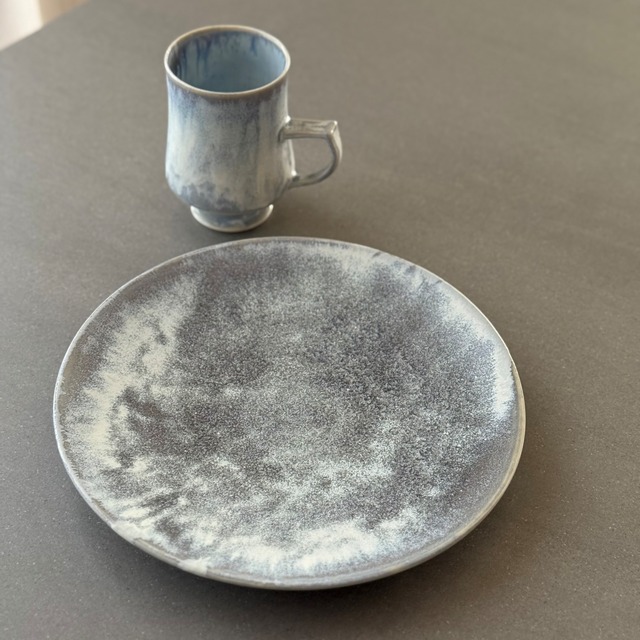 村井 大介　プレート21cm　チタン釉