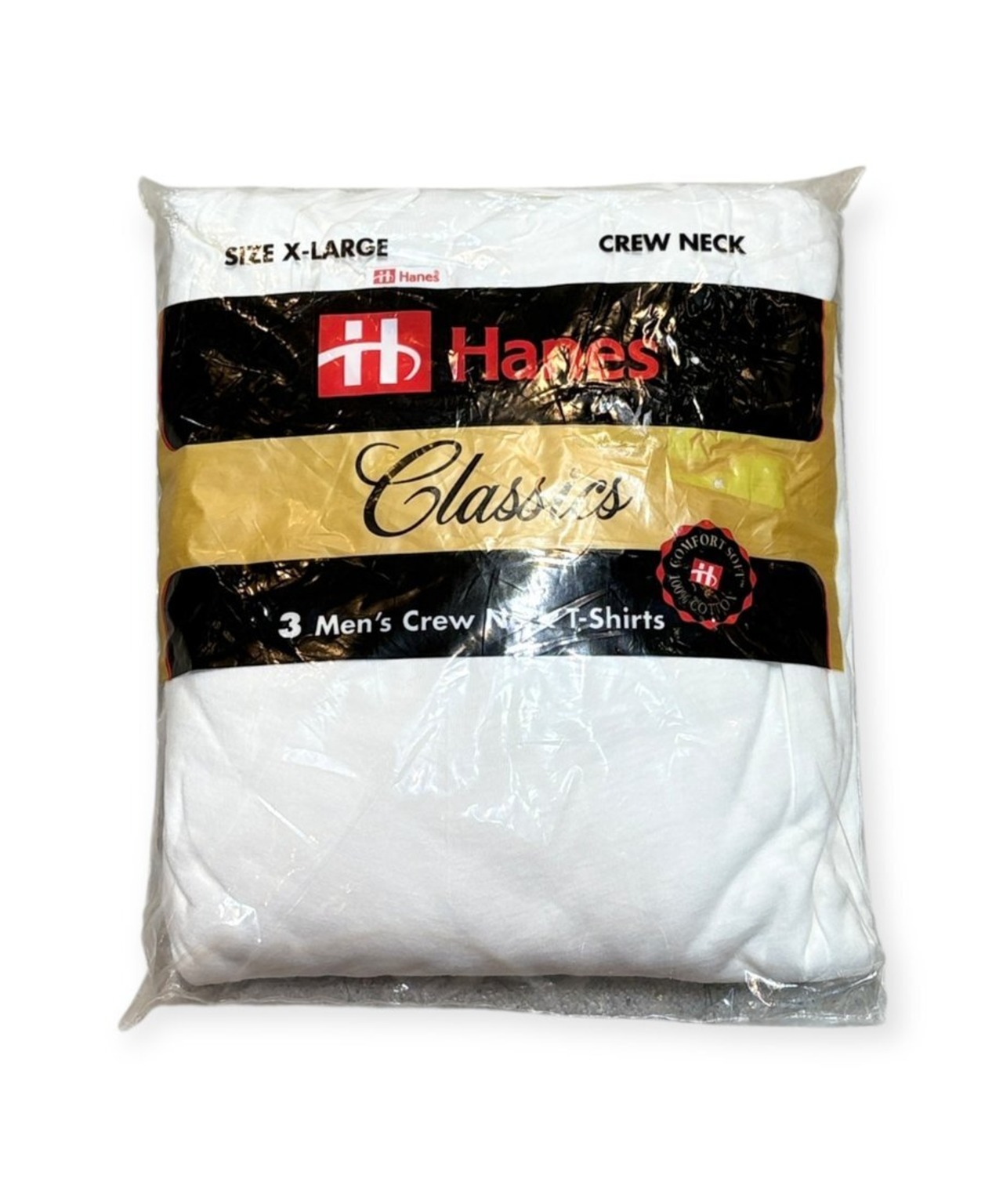 【DEADSTOCK】1990s HANES 3P 半袖Tシャツ 無地 アメリカ製 XLサイズ