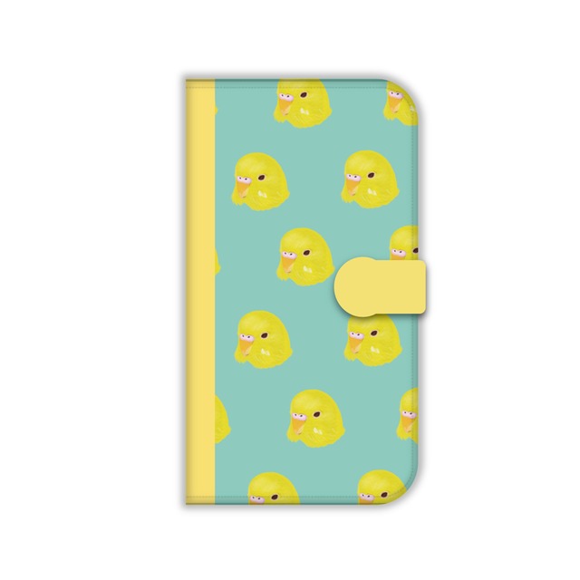 セキセイインコ ルチノー 手帳型スマホケース