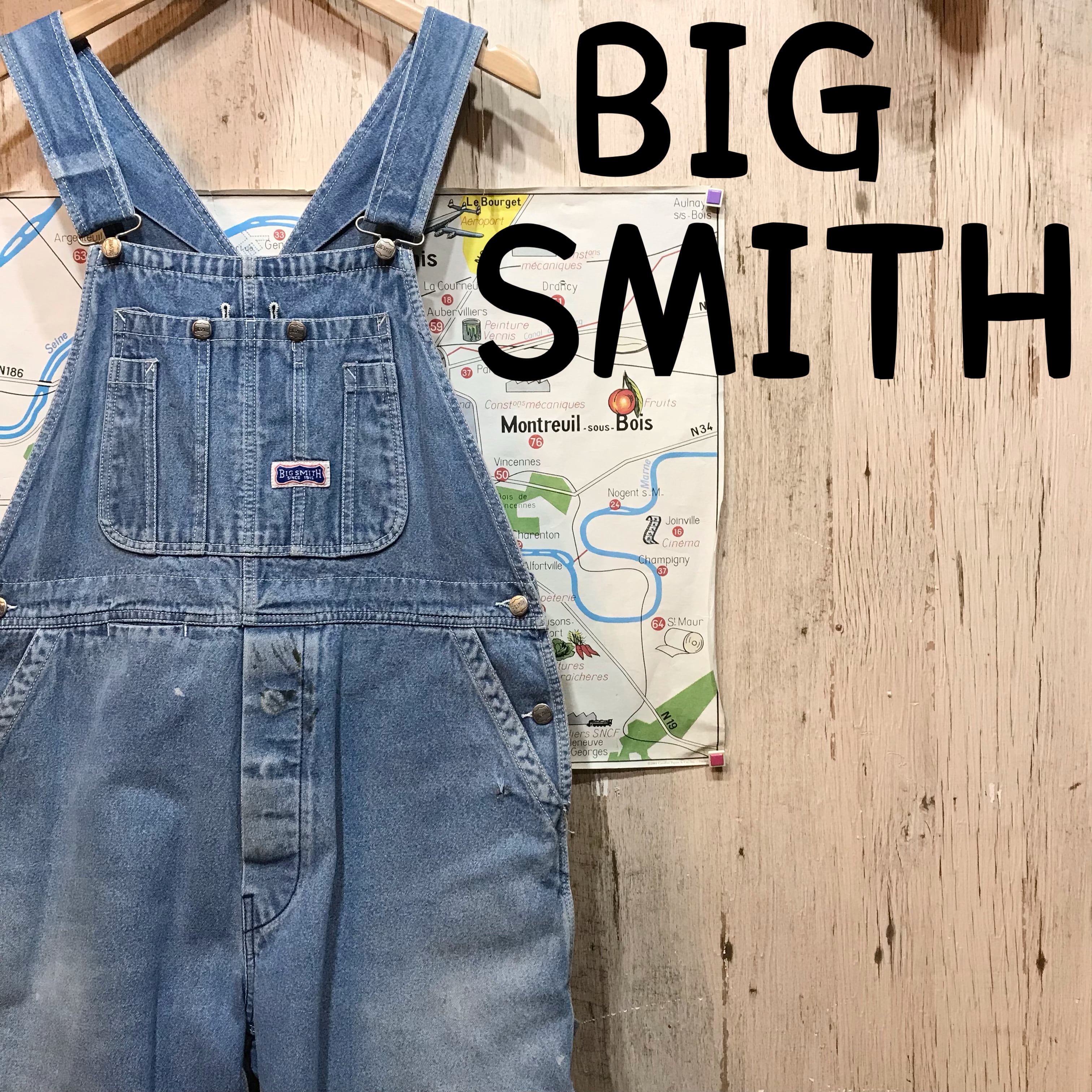 BIG SMITH ビッグスミス オーバーオール w36 古着 (1154) | 温古着新