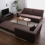 組み換え自由なソファベッド3P ポケットコイル 3人掛 ソファベッド 日本製 ローソファ