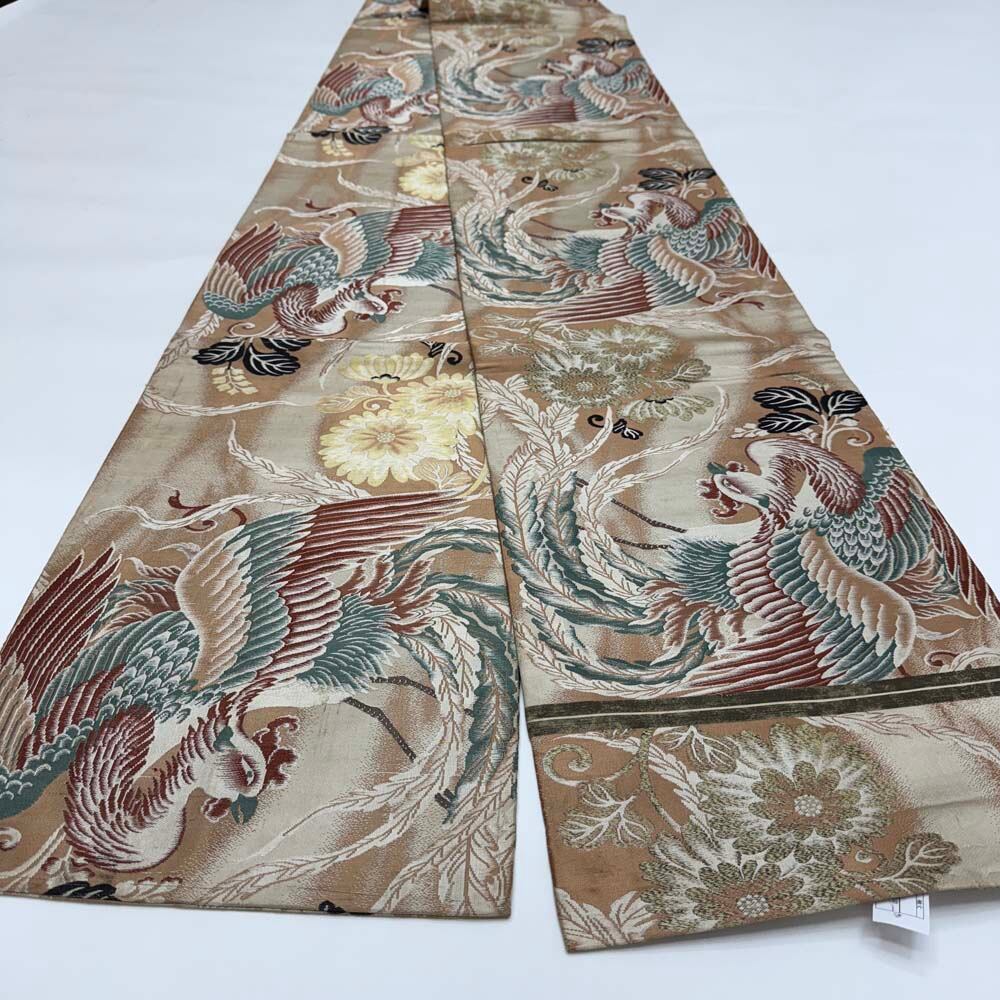 丸帯 アンティーク ヴィンテージ 全通 金帯 390cm 花嫁衣装 貸衣装 中古 リサイクル 結婚式 婚礼 着付け 舞台 きもの 着物 5107