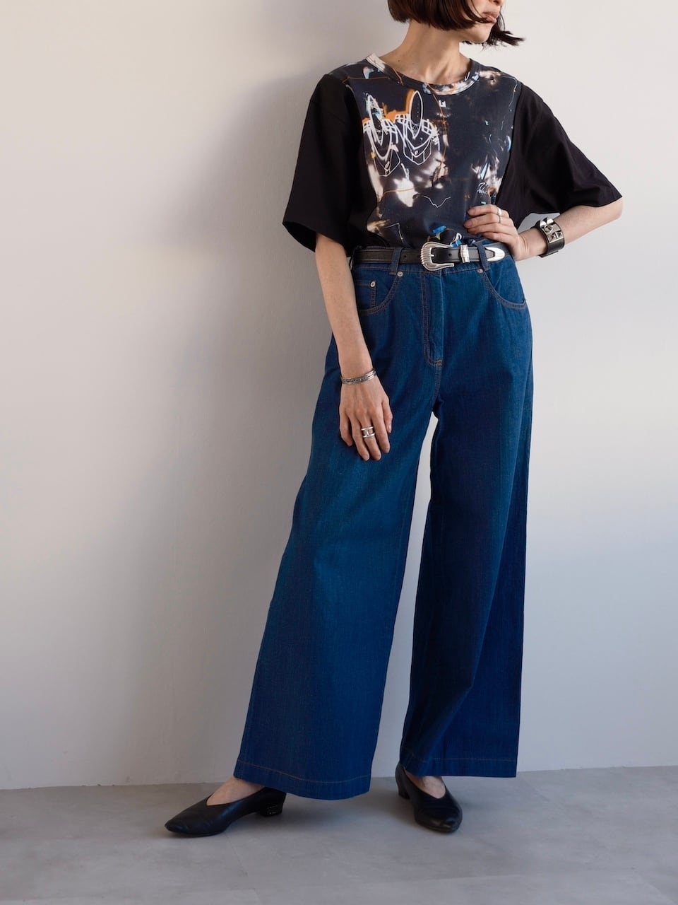 DRIES VAN NOTEN WIDE STRAIGHT DENIM PANTS | dear closet