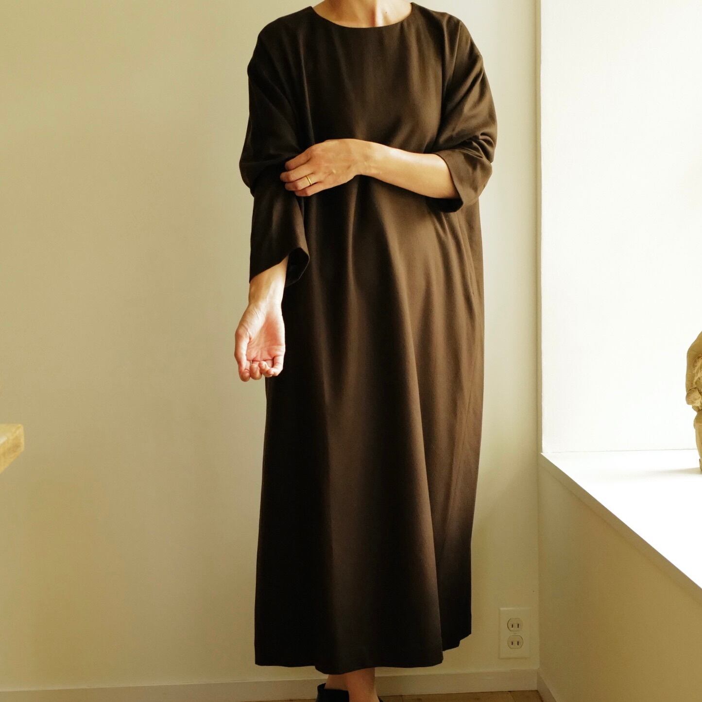 WIRROW｜Botany wool boat neck dress | HJ GALLERY 