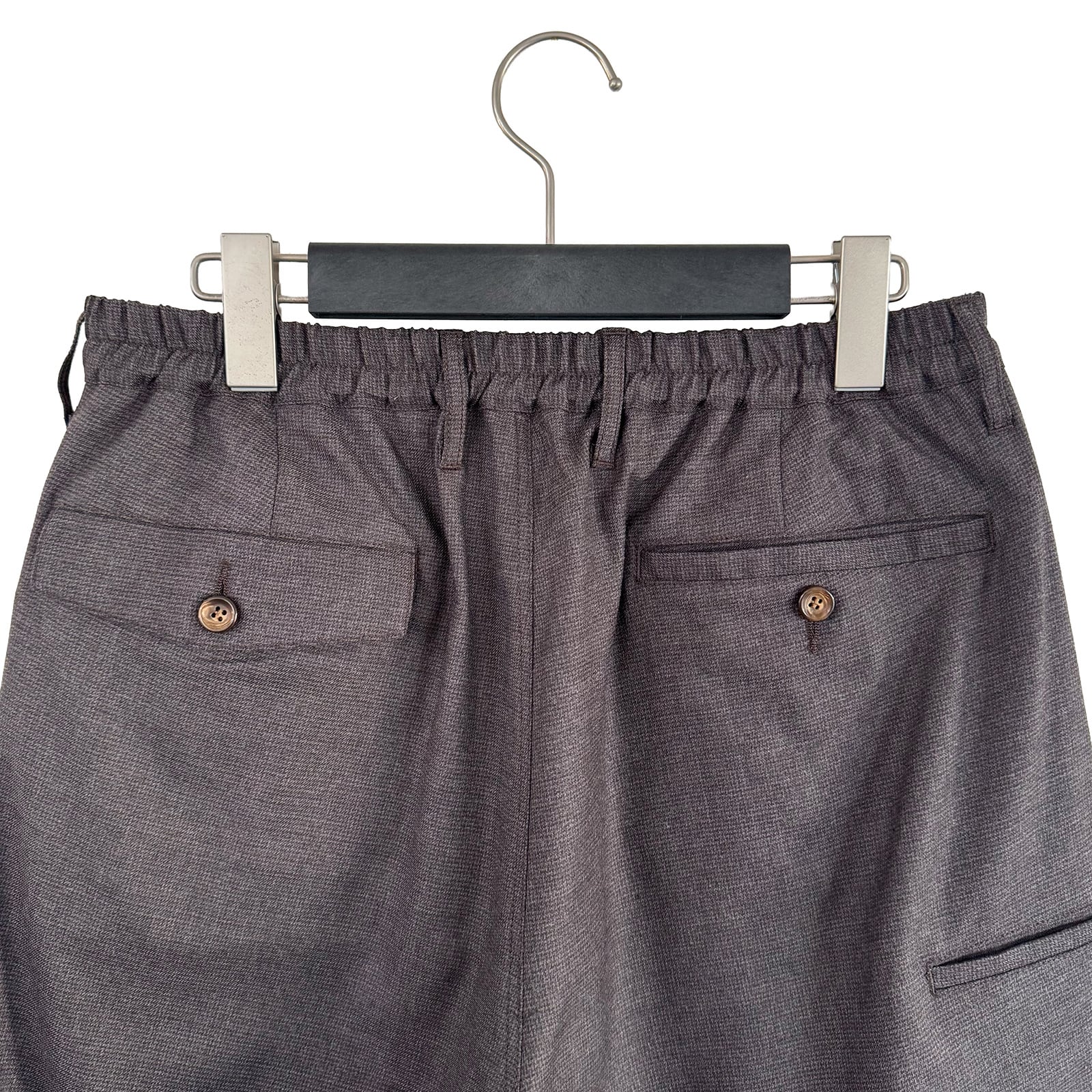 メンズウェア 8gshoot ONE TUCK WOOL BLEND PANTS ONE TUCK WOOL BLEND PANTS -BROWN CHECK- | 8G SHOOT WEBSTORE