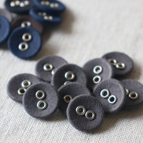 くるみボタンです。 10個入り】anvai オリジナル 15mm 2つ穴 くるみ ハトメ付き