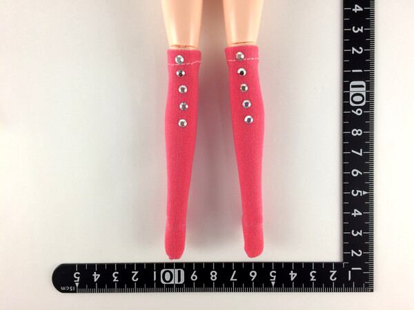 ドールアクセサリ 1/6 女性用 靴下 ストッキング ピンク BS183 - 画像1