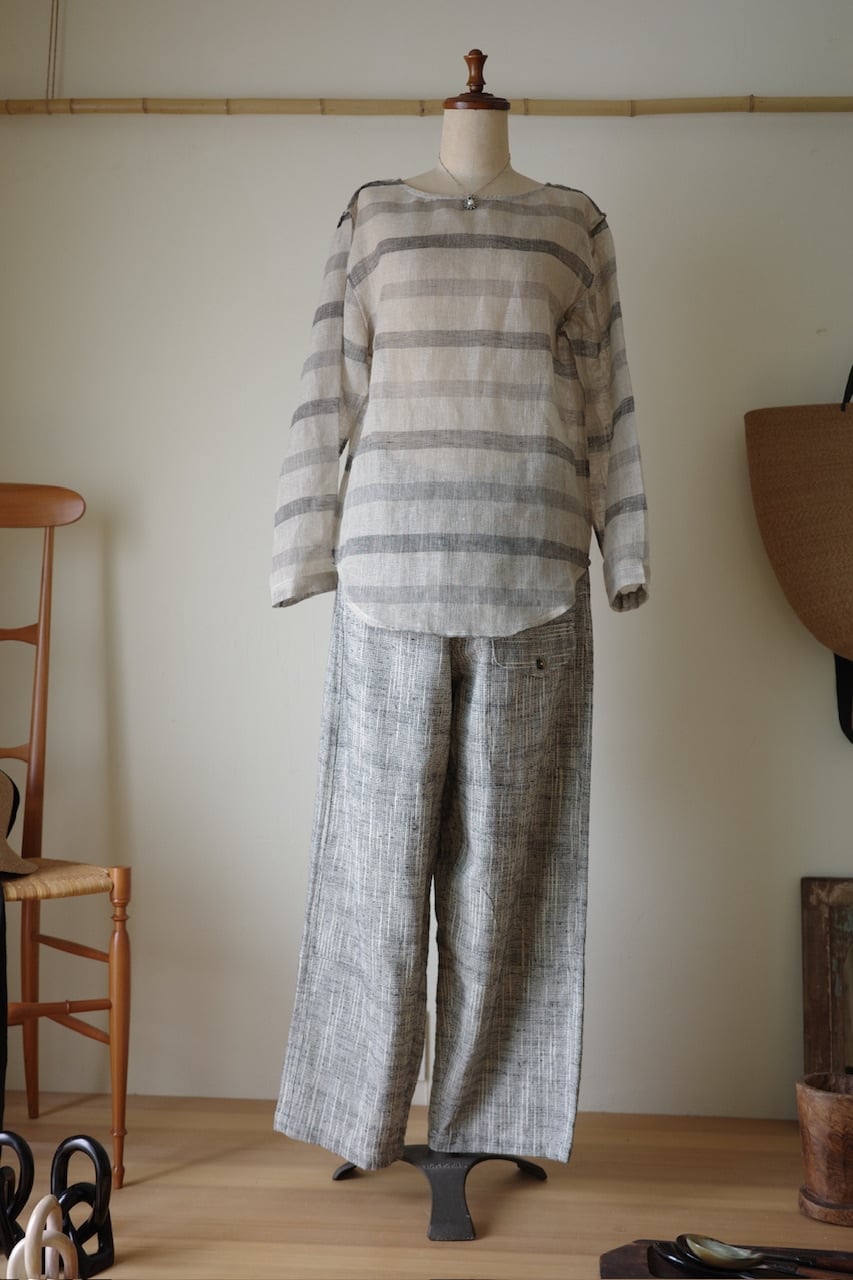 SOMO Round Hem Tops Linen