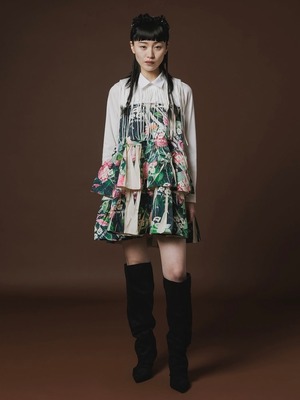 【26AW】NONTOKYO ノントーキョー / スカート / DIRECT PRINT RIB GATHER SKIRT