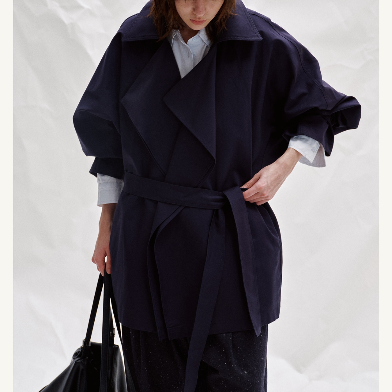 Belted Oversized Jacket T4317